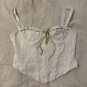 White Fox Corset Top